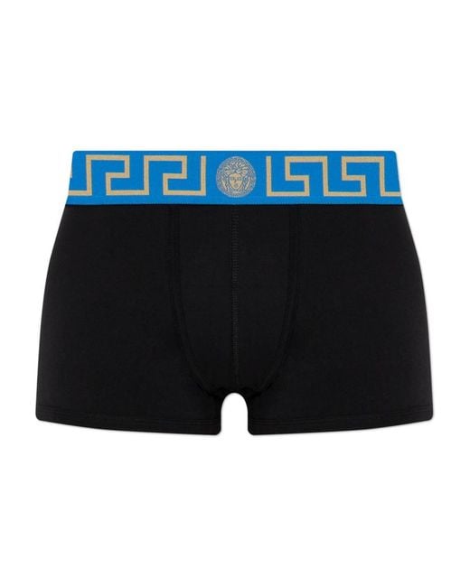 Versace Greca Border Trunks in het Blue voor heren