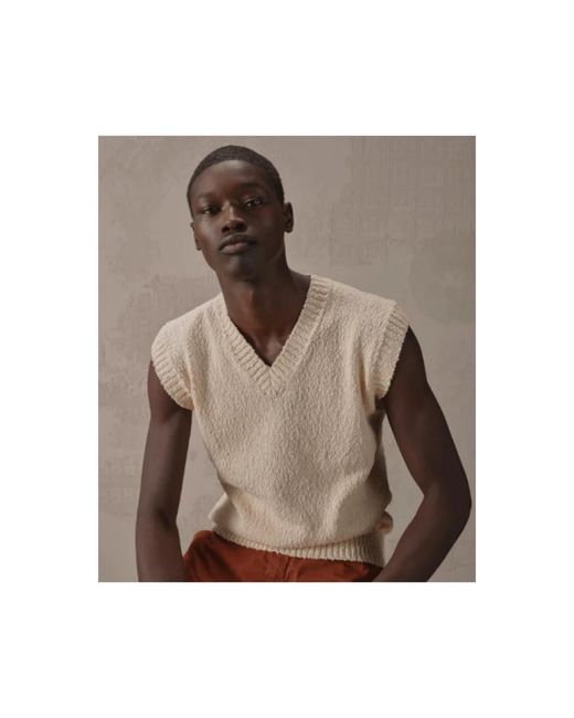 Circolo 1901 Natural Sleeveless Jumpers for men