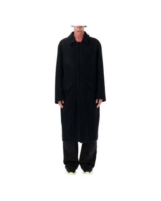 Rick Owens Single-Breasted Coats in het Black voor heren