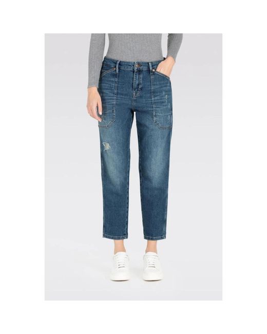 Cropped Jeans M·a·c en coloris Blue