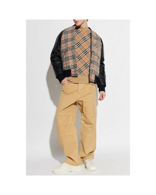 Burberry Natural Wide Trousers for men