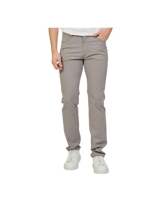 Trousers > slim-fit trousers Bugatti pour homme en coloris Gray