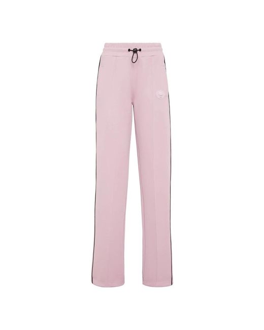 Philipp Plein Fitness ,Roze ,Polyester Trainingsbroek Loose Fit in het Pink
