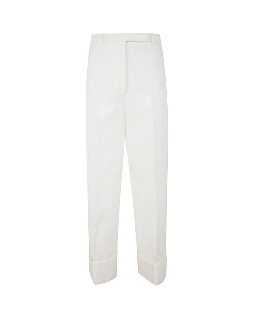 Straight Trousers Thom Browne de color White