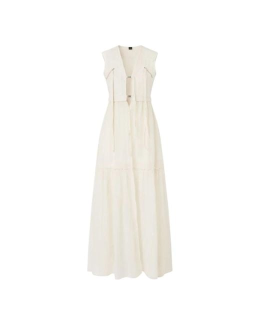 Pinko White Maxi Dresses