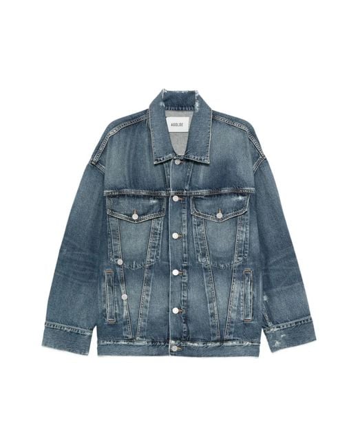 Denim Jackets Agolde de color Blue