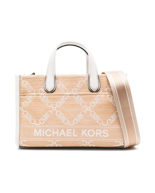 Michael Kors Natural Strohleder handtasche