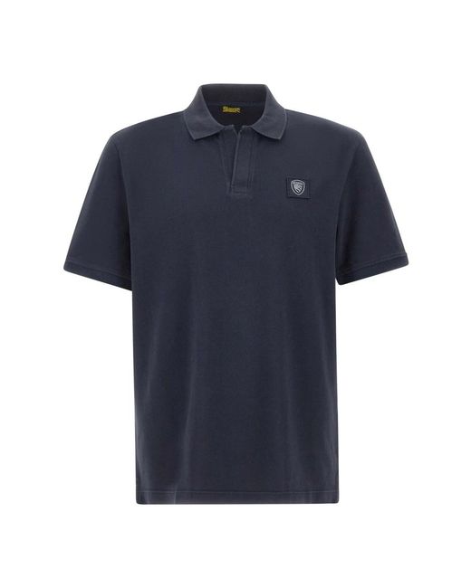 Polo Shirts Blauer de hombre de color Blue