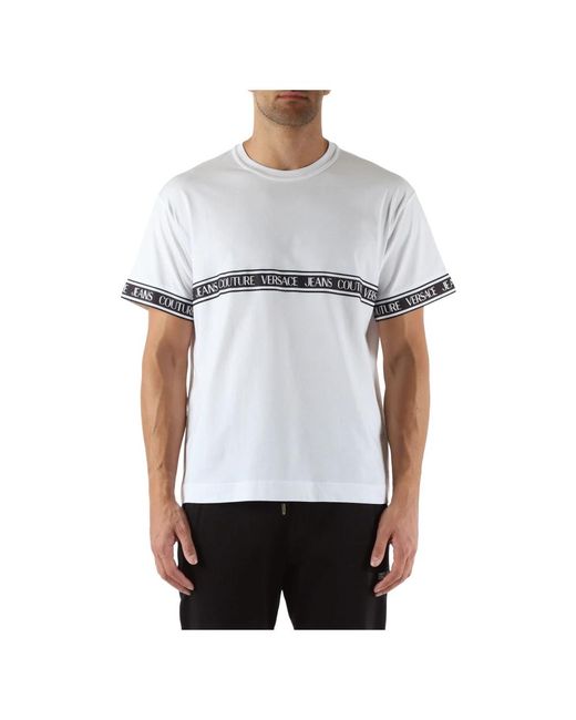 Versace Baumwoll-t-shirt mit logodruck in White für Herren