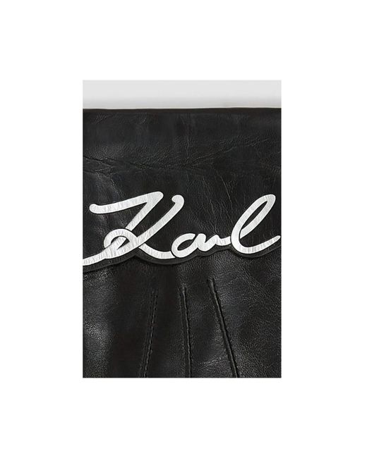 Karl Lagerfeld Black Gloves