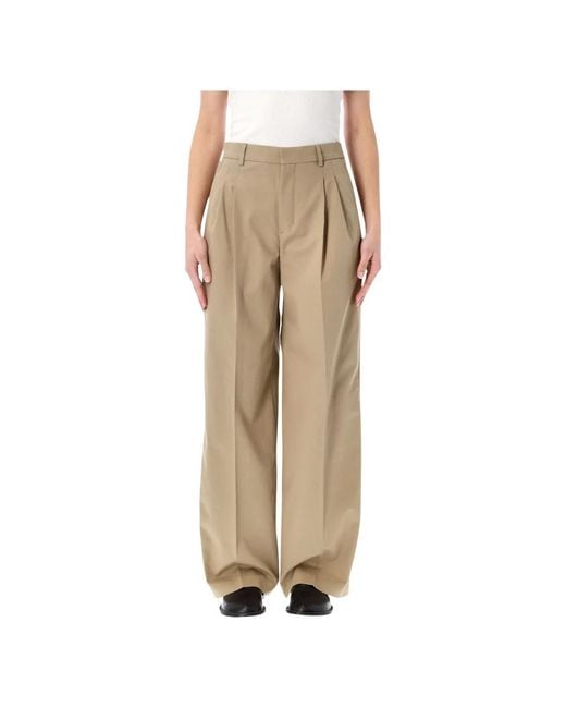 AMI Natural Wide Trousers