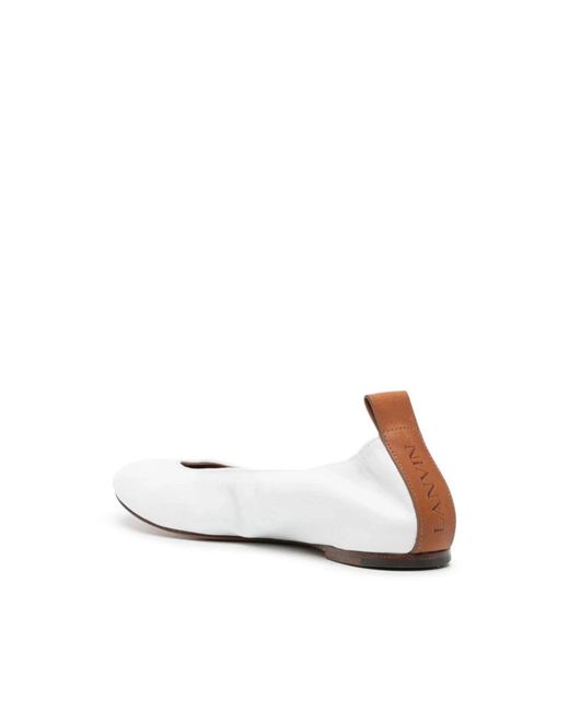 Lanvin White Ballerinas