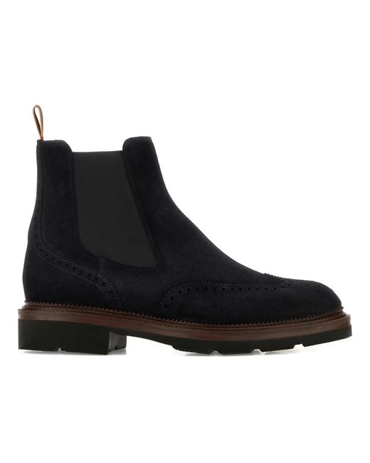 Santoni Black Chelsea Boots for men