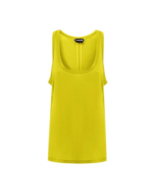 Tom Ford Yellow Sleeveless Tops