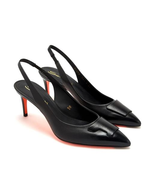 Santoni Black Pumps