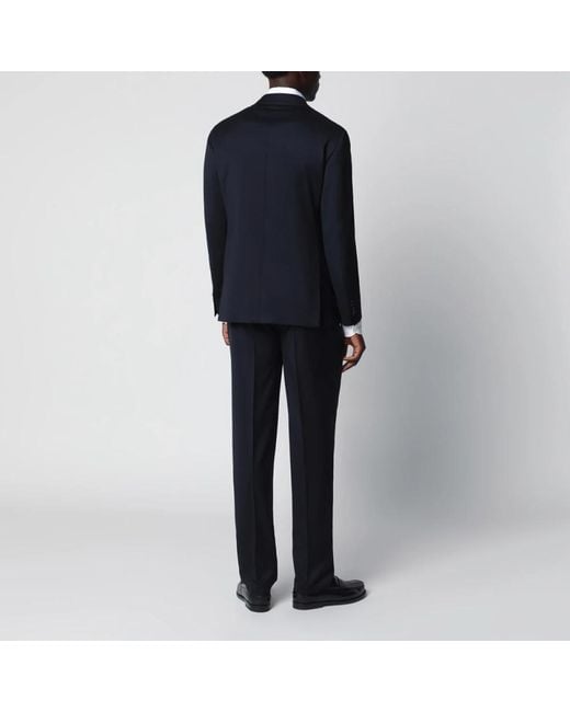 Luigi Bianchi Blue Double Breasted Suits for men