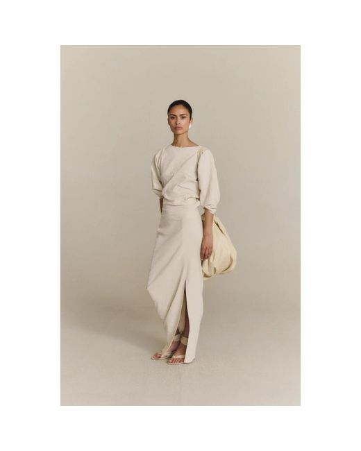 Cortana Rokken ,Linnen Arne Skirt in het White
