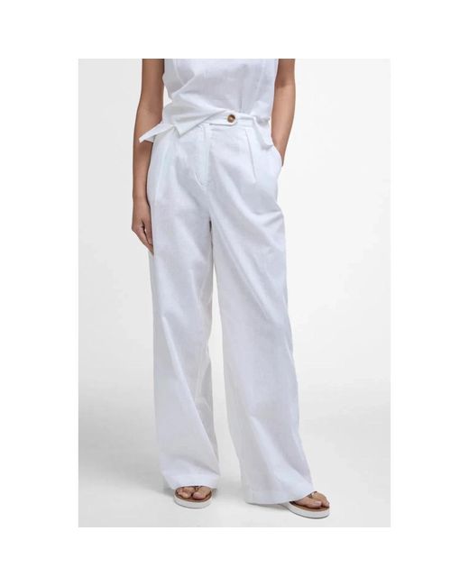 Barbour Wide Trousers in het White