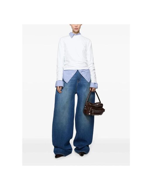 Acne Long Sleeve Tops in het White