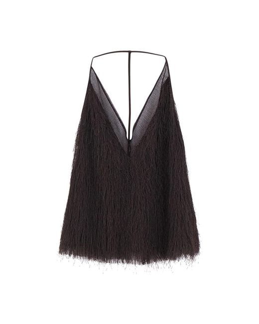 Alysi Black Sleeveless Tops