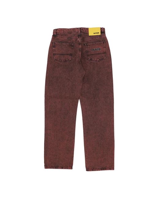 Iuter Purple Straight Fit Jeans for men