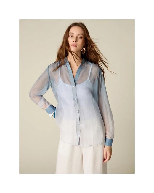 Shirts Oltre de color Blue