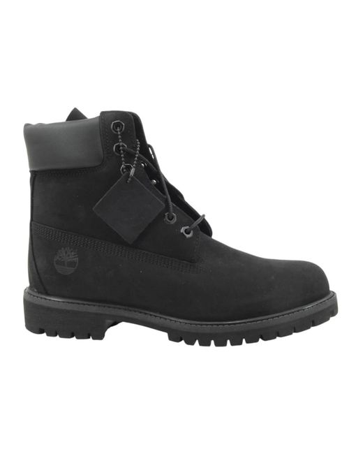 Timberland Black Lace-Up Boots for men