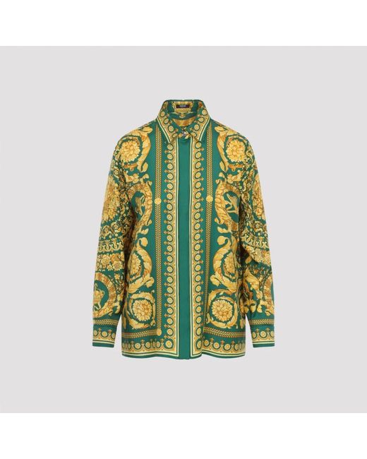 Versace Green Casual Shirts for men