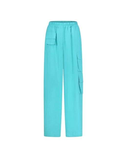 Pantalones anchos estilo cargo en turquesa Jane Lushka de color Blue