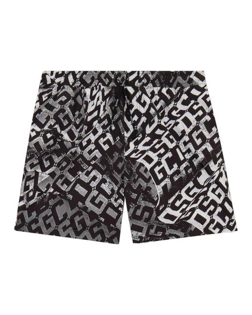 Gcds Essentials Monogram Zwemshorts in het Black voor heren