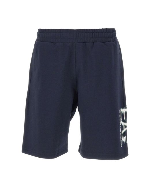 EA7 Blue Casual Shorts for men