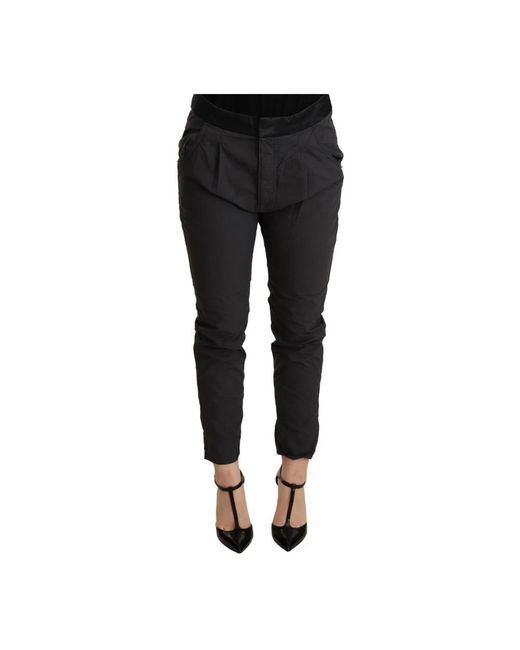 CYCLE Black Slim-Fit Trousers