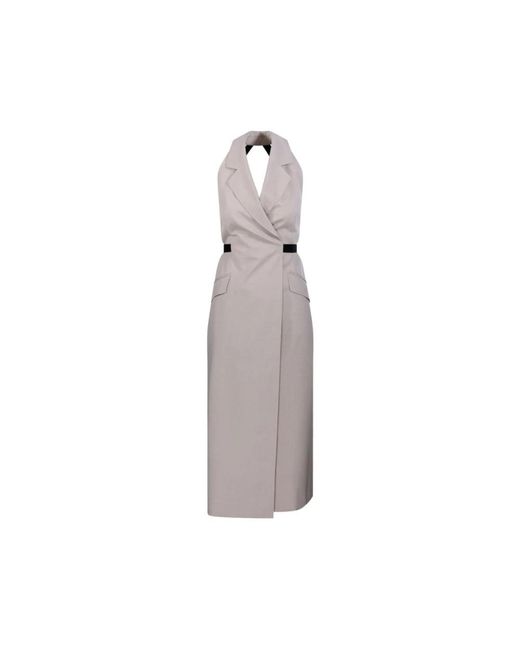 Max Mara Gray Wrap Dresses