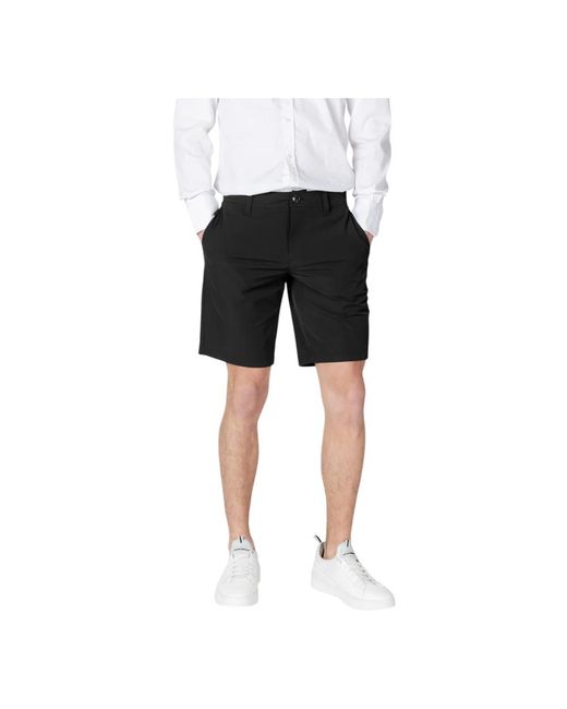 ARMANI EXCHANGE Schwarze Slip-On Plain Shorts Mit Taschen in Black für Herren