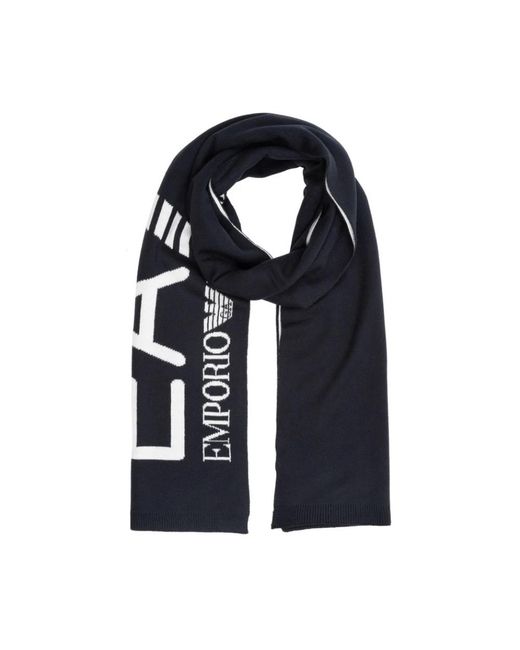 Sciarpa con logo di EA7 in Blue