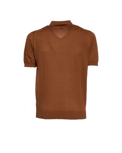 Fedeli Brown Polo Shirts for men