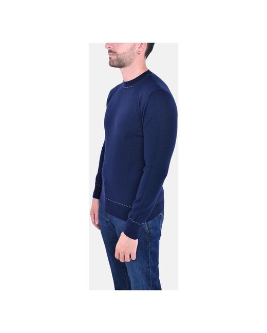 Eleventy Blue Round-Neck Knitwear for men