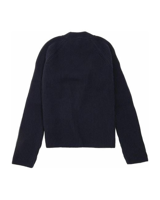 AMI Blue Round-Neck Knitwear for men