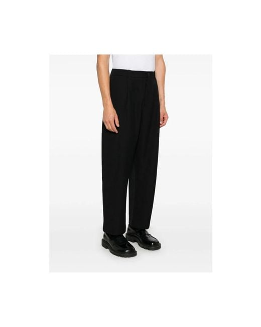 Studio Nicholson Black Tapered Trousers for men