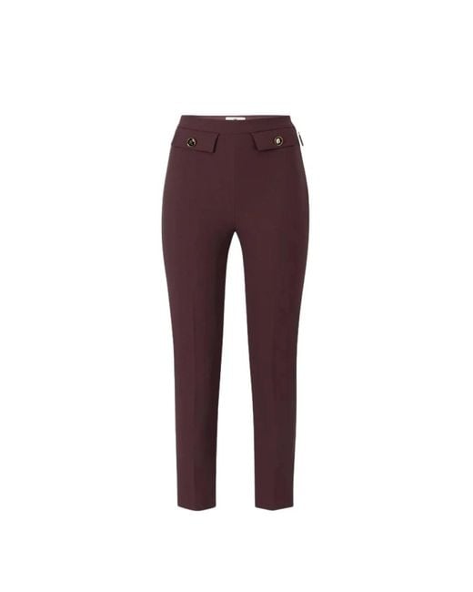 Elisabetta Franchi Purple Cropped Trousers