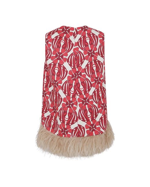 LaDoubleJ Red Sleeveless Tops