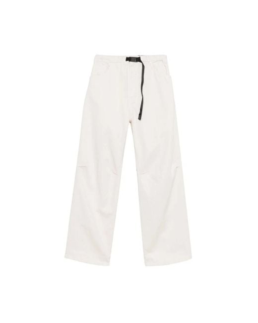 White Sand White Wide Trousers for men