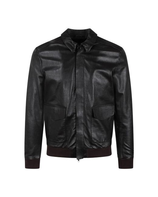 Brian Dales Black Leather Jackets for men