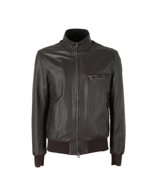 Stewart Jassen ,Bruin ,Leer Elegante Lam Stijl Voor Jou in het Black voor heren