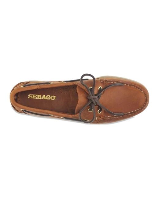 Sebago Brown Sailor Shoes for men