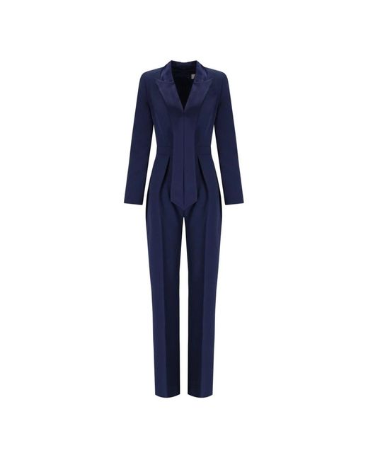 Elisabetta Franchi Oltremare Smoking Jumpsuit in het Blue