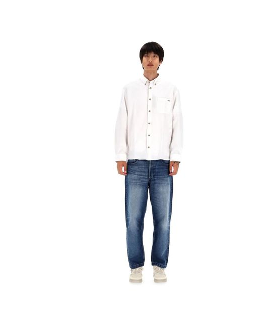 A.P.C. Overhemden ,Wit ,Katoen Wit Overhemd Relax Fit Casual in het White voor heren