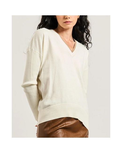 Pennyblack V-Neck Knitwear in het Natural