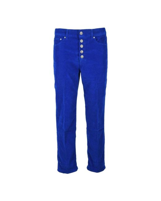 Dondup Blue Slim-Fit Trousers