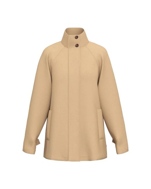 Single-Breasted Coats Marella de color Natural